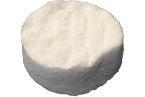 YUETTYY Esponja de lana de cerámica para chimenea, esponja redonda de cerámica para chimenea de bioetanol, caja de seguridad de 8,6 x 2,5 cm (10 unidades)