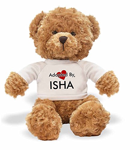 Preisvergleich Produktbild adoptedby TB1 Isha Teddybären, tragen ein personalisiertem Namen T-Shirt