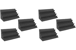 ERINGOGO 6 Pièges à Basse Pack Mousse Acoustique 24X12x9. Panneaux de Traitement Acoustiques de 5 Cm Panneaux de Mur de Rembourrage Insonorisé Finition Du Bloc D angle pour Les Studios