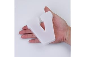 Epoda Stampi in silicone resina epossidica, 3D lettere resina epossidica, alfabeto lettera V resina silicone (V)