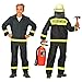 Produktbild Kinder-Feuerwehr-Kostüm Grösse 152 Feuerwehr-Mann Feuerwehr-Uniform Hose Jacke Schwarz THW Anzug Faschings-Kostüme Schadstoff geprüft