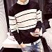Produktbild spritech (TM) Herren Fashion Komfort Herbst Slim Fit Stricken Rundhalsausschnitt Pullover Pullover Base Shirt, schwarz, L