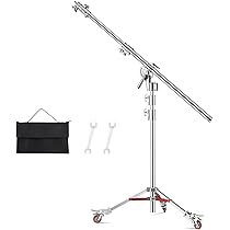 Stativo Luce Professionale WS-300 Pro Con Ruote - Acciaio Inox, Altezza 305cm, Portata 30kg - Foto 2