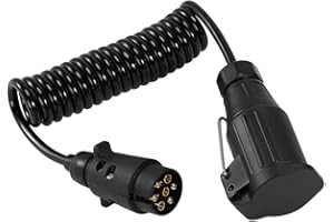 Gobesty Cavo di prolunga per rimorchio, 7-13 Pin Presa per rimorchio 12v Cavo di prolunga per rimorchio con connettore per Presa di Corrente per roulotte Accessori per rimorchi Auto