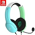 PDP Gaming LVL40 Stereo Headset with Mic for Nintendo Switch - PC, iPad, Mac, Laptop Compatible - Noise Cancelling Microphone, Lightweight, Soft Comfort On Ear Headphones, 3.5 mm Jack - Blue and green