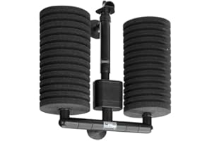 EBI Aqua Della, Filtre éponge interne bio à air pour aquarium, 22x8cm/24,5cm, Filtre éponge bio, Pompe et ventouses incluses, Fixation simple au verre Ventouses puissantes, Consommation d’énergie : 3,2 W