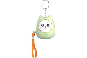 Alarme de Sécurité Personnelle Qoosea 130dB - Alarme Anti-Agression Portable avec LED pour Femmes, Enfants et Personnes Âgées - Certifié Police（Vert）