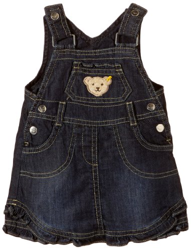 Steiff Baby Girls 0006845 Latzrock Skirt, Blue (dark Blue Denim), 0-3 Months (Manufacturer size: 62)