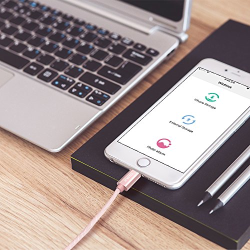 Lightning Ladekabel 1.2m [Apple MFi Zertifiziert] OMARS Dauerhaft umflochtenes Nylon USB Ladekabel mit Aluminum Anschluss für iPhone iPad und iPod - 6