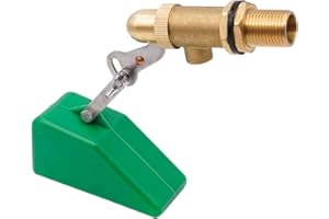 Svauoumu 1/2" Float Valve, Brass Valve with Plastic Float, Floating Ball Valve with Adjustable Arm, Automatic Water Refill,for Fish Tanks, Dog Water Bowls, Cattle Sheep Watering Troughs