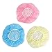 Produktbild sunshineworldauk 15 Inch-31 Inch Frauen Einweg Duschhauben Plastik wasserdichtes Badekurort elastisches Band Bad Hut,4pcs,Regenbogenfarbe