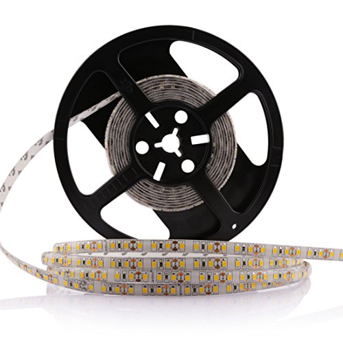 LEDMO Warmweiß LED Streifen, 5 Meter länge Wasserdicht Flexible lichtband mit 600 LEDs(SMD2835), für den Innenraum und Halb-außenraum Balkon - 4