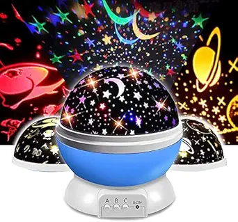 Homejoy KidS Star Projector 360-Degree Rotating Star Moon Stars Night Light Projector (Multicolour)Pack of 1