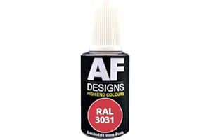 Alex Flittner Designs - Pennarello a vernice RAL 3031 ROSSO ORIENTALE opaco, 20 ml, vernice per ritocco acrilico, per riparazione, legno, metallo, mobili da bagno