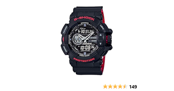 Casio G-Shock GA-400HR Black/Red Layer Series - Black / One Size :  Amazon.co.uk: Watches