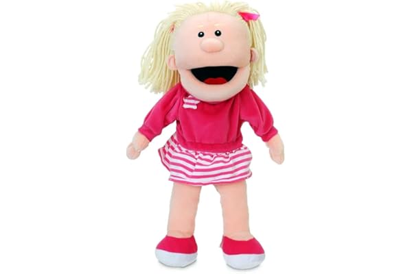 Fiesta Crafts T-2420 White Girl Moving Mouth Hand Puppet