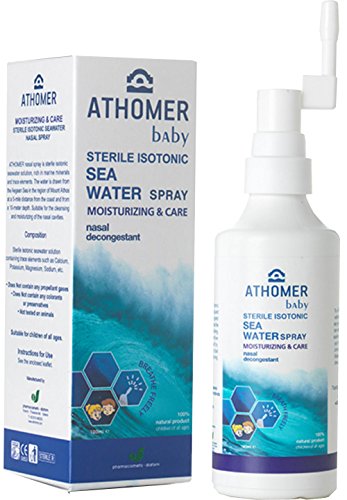 All Natural Sea Water Moisturising Nasal Spray for Mucusy Babies, Newborns or Adults - Colds, Sinusitis, Blocked Nose & Hayfever - (100ml)