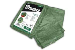 Bradas - Abdeckplane gewebeplane schutzplane universalplane Plane 90 g/qm grün - Verschiedene abmessungen (3,00 m x 3,00 m)