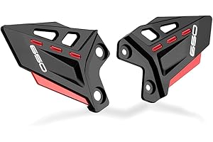 Modeer Moto Protection Repose-Pieds pour Z650 / Z650RS 2017-2022 2023 2024 2025 a Paire Repose-Pieds Pédale Protecteur Repose-Pieds Plaques de Talon Protection z650 z 650 rs Accessoires (Noir/Rouge)