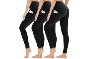 Gayhay 3er Pack Leggings Damen High Waist Sportleggins Lang Schwarze Fitness Bauchweg Yoga Figurformende Leggins Set Blickdicht Stretch