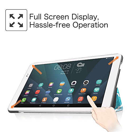 Fintie Huawei MediaPad T1 10.0 Hülle – Ultra Schlank Superleicht Ständer (SlimShell) Case Cover Schutzhülle Etui Tasche für Huawei MediaPad T1 10.0 LTE / WiFi (9,6 Zoll) Tablet-PC, Aquarell kariert - 5