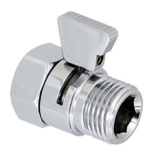 Homeself Brass Shower Head Flow Contol and Shut OFF Stop Switch Valve for Shower Head, Hand Shower, or Bidet Sprayer etc,Universal Replacement Part by Homeself