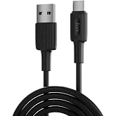 Juo 12W USB-A to Type-C Silikon Hızlı Şarj ve Data Kablosu Siyah 2 Metre