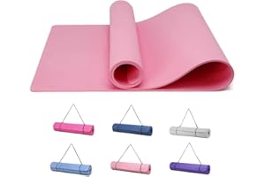 Good Nite Tappetino da ginnastica, yoga, fitness, antiscivolo, per allenamento, sport, turn, pilates, con tracolla, 183 x 61 x 0,6 cm