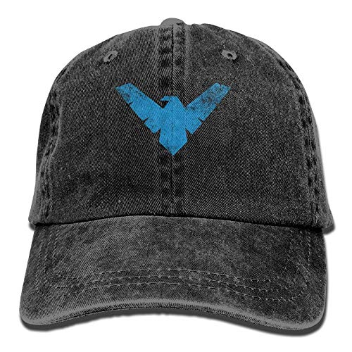 RAINNY Nightwing Cap Adjustable Vintage Washed Denim Baseball Cap Dad Hat