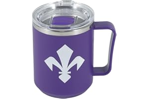 ONLY4FAN SRL Only4fan S.r.l. ACF Fiorentina Tazza Acciaio Termica Prodotto Ufficiale, giglio