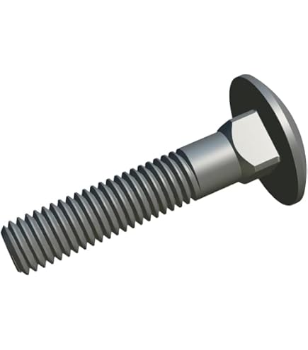 Vite Din 603 Iso 8677 AGBERG - Viti A Testa Tonda M8 X 20 Mm Con Attacco Quadrato E Filettatura Completa - Viti A Testa Tonda Piatte [20 Pezzi] In Acciaio Inox
