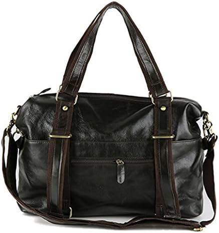 Insum Men's Leather Coffee Tote Shoulder Bag