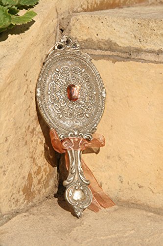 Handspiegel Clayre & Eef silber farben Spiegel Vintage Nostalgie Kosmetikspiegel 19cm 62S008 - 3