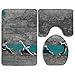 Produktbild Gxdchfj Soft Toilet Rug Non-Slip 3 Piece Bath Rug Set Outdoor Kung Fu Bathroom Rug Mats Set 3 Piece
