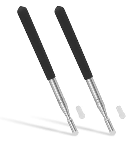 Set Of 2 Extendable Pointer Stick 65 Cm Telescopic Pointer With Non-Slip Pointer Telescopic Pole Extendable For Presentation Meetings Speeches Conducting