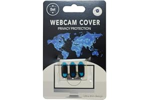AWINNER Pokrowiec na kamerę na laptopa przesuwany (3 szt.) pokrowiec na kamerę internetową naklejki na suwak, MacBook Pro / Air, iPhone, tablety, PC, iPad, iMac, telefon komórkowy, echo, prywatność blokująca przesuwna tarcza, antyszpiegowska (czarna)