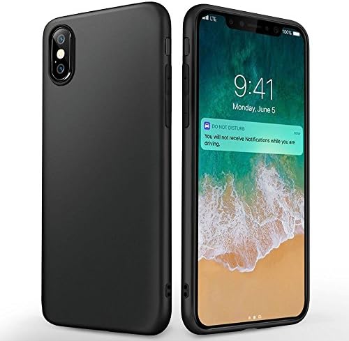 iPhone X Case, Slim Fit Soft Flexible Case [Easy Removal ] [Better Protection Than Hard PC/PP for Back Glass] [High Wireless Charging Efficiency] Matte Finish Case Cover for iPhone X (2017 Release) (BLACK)