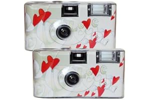 PHOTO PORST 2 x 1A TopShot Flying Hearts édition Appareil Photo jetable (27 Photos, Flash, Paquet de 2)