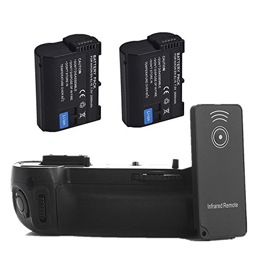 Yingge Grip Pack de batterie pour Nikon D7100  D7200  DSLR Cam  ra comme MB-D15    T  l  commande IR   EN-EL15  Batterie