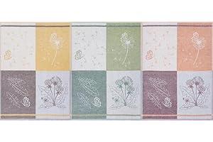 KRACHT SEIT 1810 Küchenhandtuch Set Halbleinen Jacquardtuch (3 Stück) "Pusteblumen"