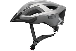 ABUS Aduro 2.0 Casco da città - Casco da bici a tutto tondo in design sportivo - Adatto al traffico cittadino - Per uomini e donne - Argento, Taglia M