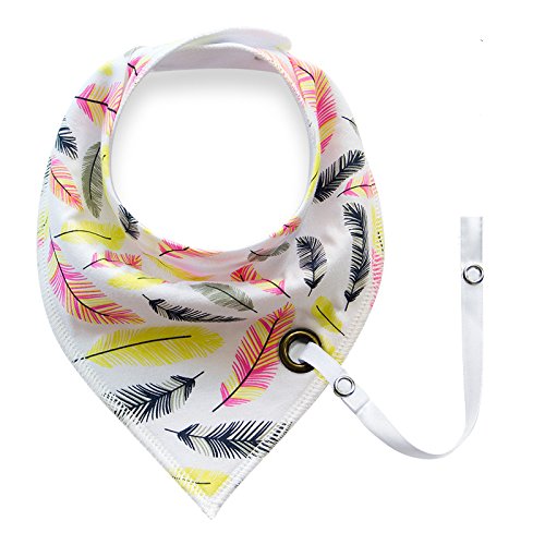 4er – packung unisex baby kleinkinder kopftuch leibchen mit druckknöpfen soft sabber aus bio – baumwolle dusche geschenkset superabsorbierende für kinderkrankheiten fütterung mit schnuller – clip - 3