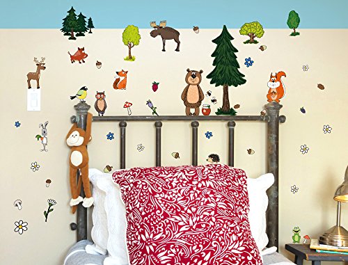 I-love-Wandtattoo WAS-10006 Wandsticker Kinderzimmer "Waldtiere" Sticker Aufkleber Wandtattoo Wandaufkleber