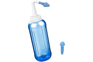 ONCCI 500ml Lavaggio Nasale,Irrigatore Nasale Manuale per Lavaggi Nasali Neti Lota manuale per Irrigazione nasale Naso Pulizia Bottiglia (500ML-TYP2)