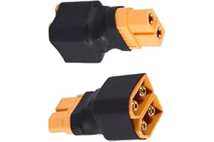 Boladge 2-Pack Adaptador 1-Hembra a 2-Macho Conector Paralelo Enchufe XT60 para Batería RC Lipo