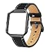 Produktbild myqyiyi Gurt für Fitbit Ionic Smartwatch-Uhr PU-Leder-Mode Schwarz