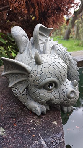 Gartendrache Kantenhocker links Drache Figur Gargoyle - 2