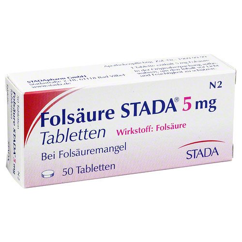Preisvergleich Produktbild Folsäure Stada 5 mg Tabletten 50 stk