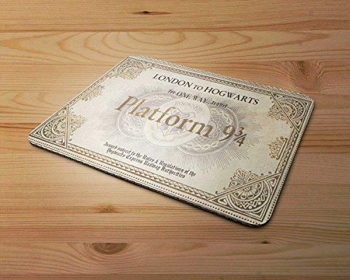 Harry Potter Train Ticket Hogwarts Platform 9 3/4 Rubber Mouse Mat PC Mouse Pad