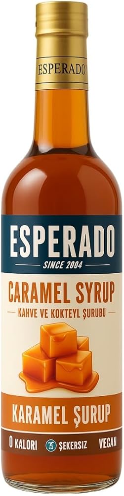 ESPERADO Şekersiz (Sugar Free) Karamel Aromalı Kahve & Kokteyl Şurubu - 750 ml